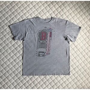 Y2K VTG Boston Red Sox 2013 World Series Champions Gray Graphic T-shirt Sz L‎